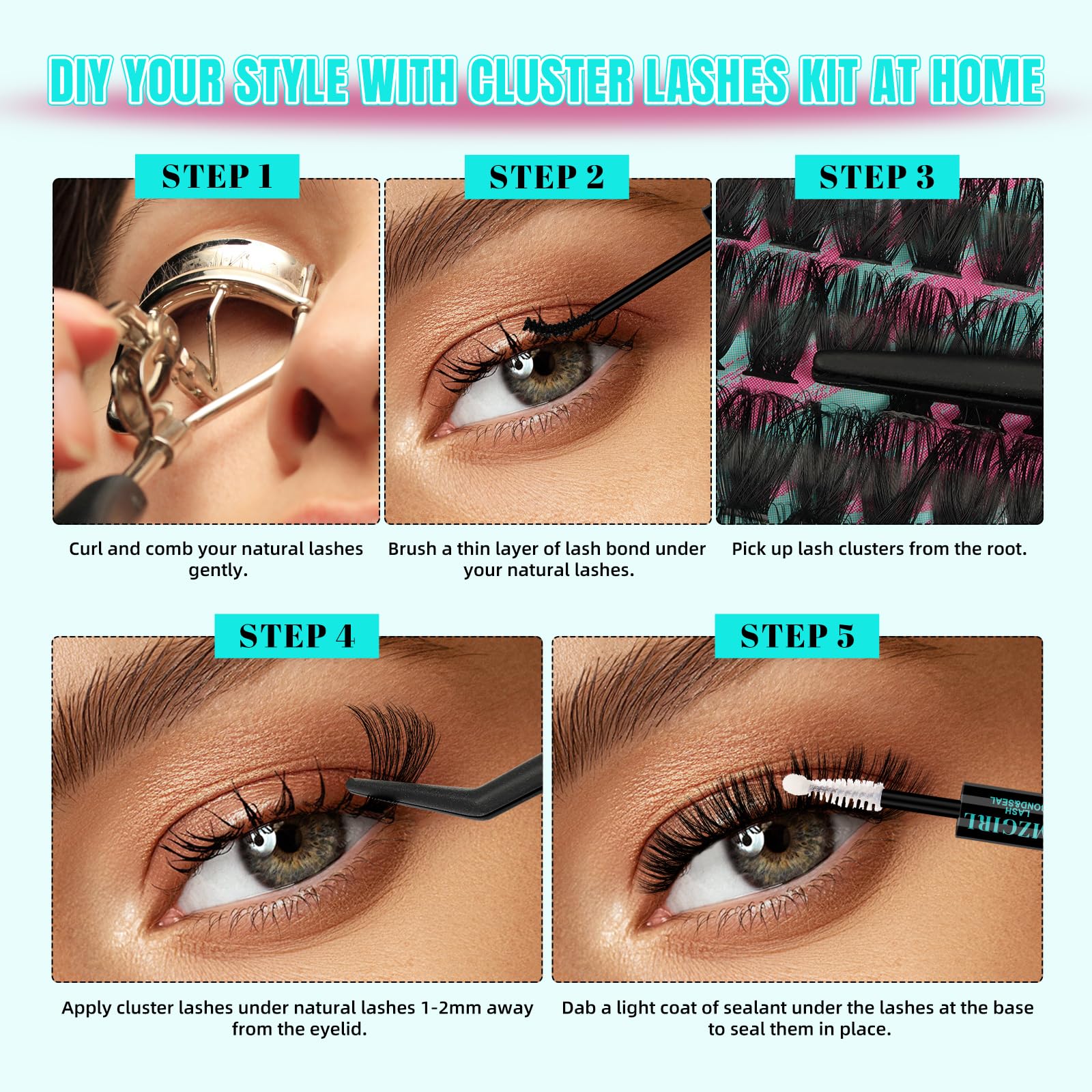AMZGIRL LASH clusters reusable with proper cleaning
