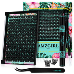 AMZGIRL LASH Tulip Kit cluster lashes 10-18mm for natural volume and easy DIY.