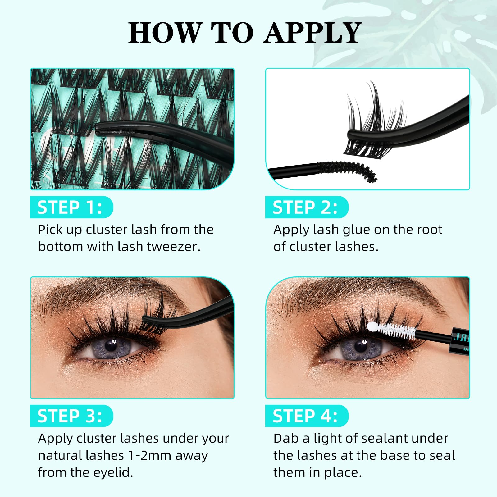 AMZGIRL LASH tweezers help position clusters precisely