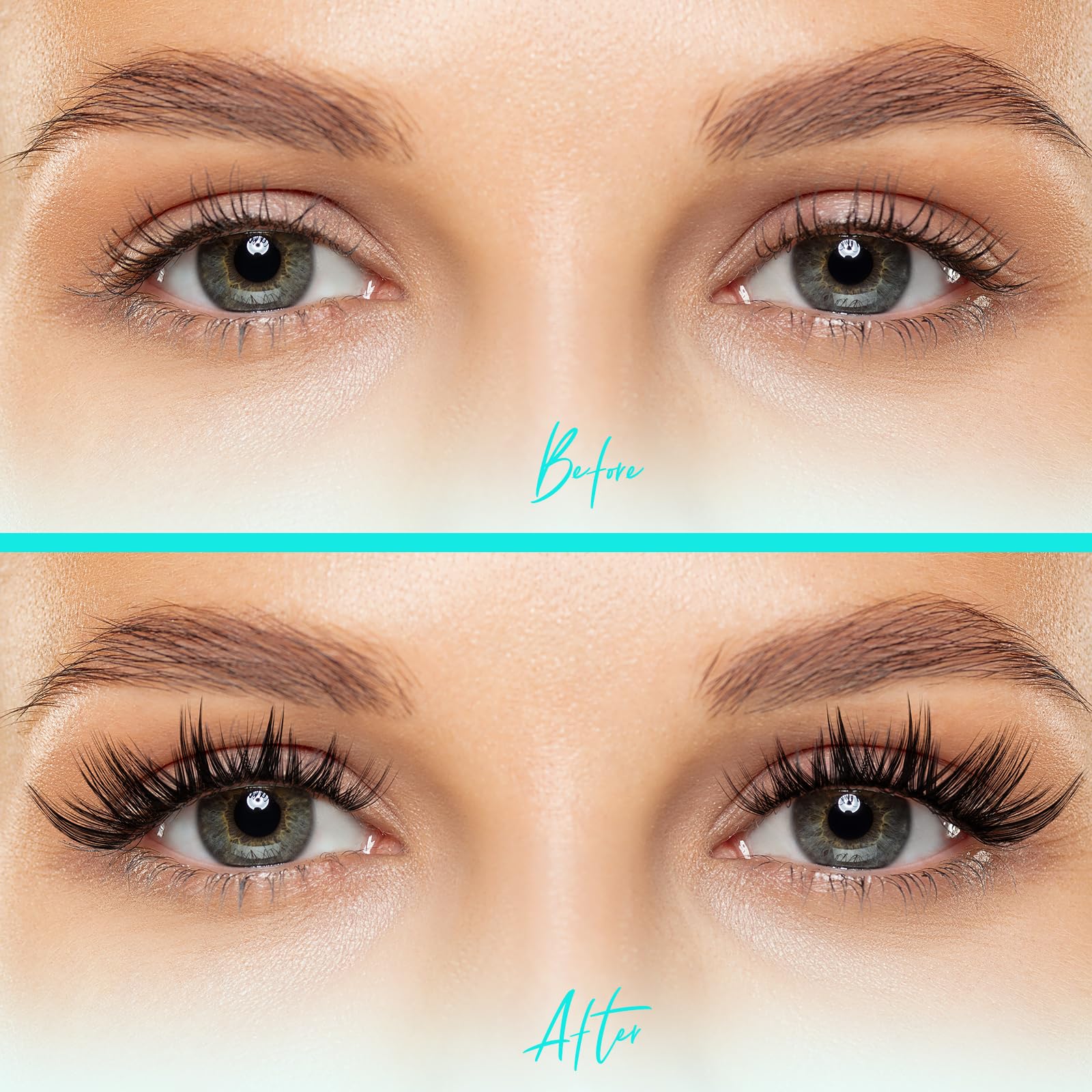 AMZGIRL LASH Wet look close-up showing shiny, camera-ready finish.