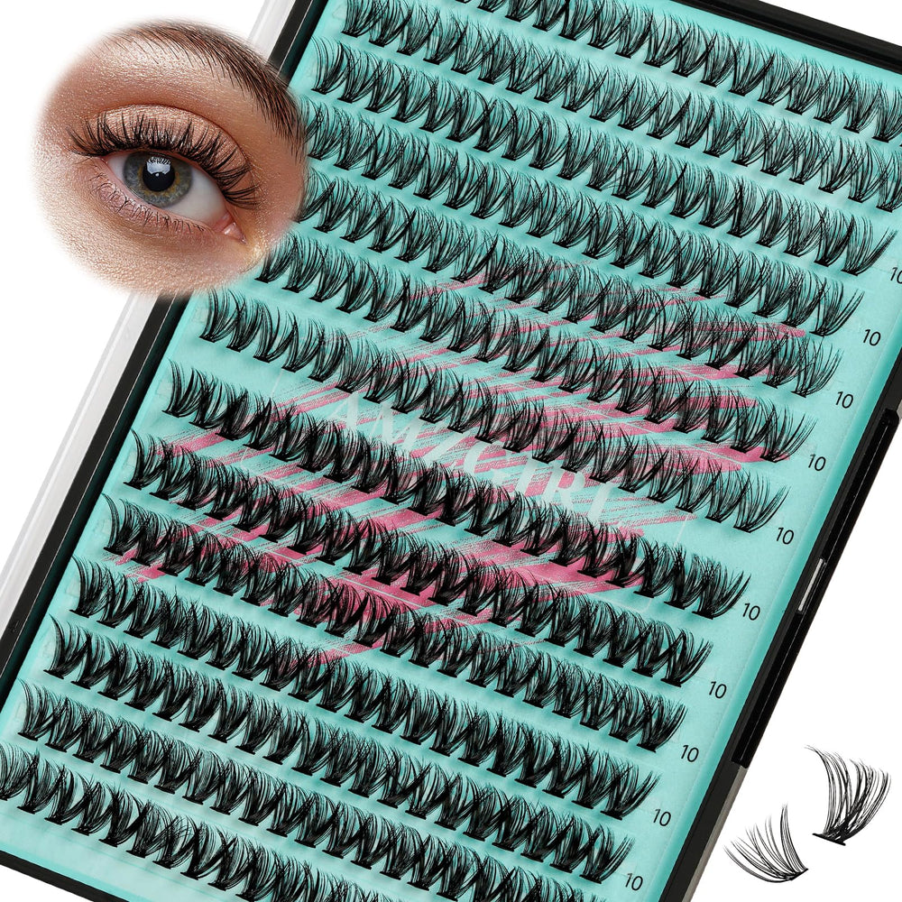 AMZGIRL LASH wispy clusters tray view for easy DIY lash extensions