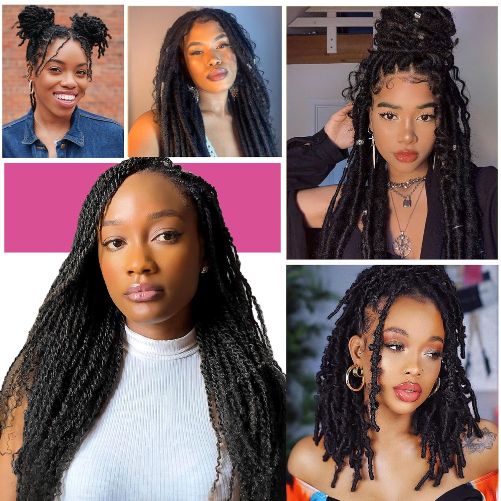 Amzluck Afro Kinky Bulk Hair 12inch bundles ideal for braids and locs.