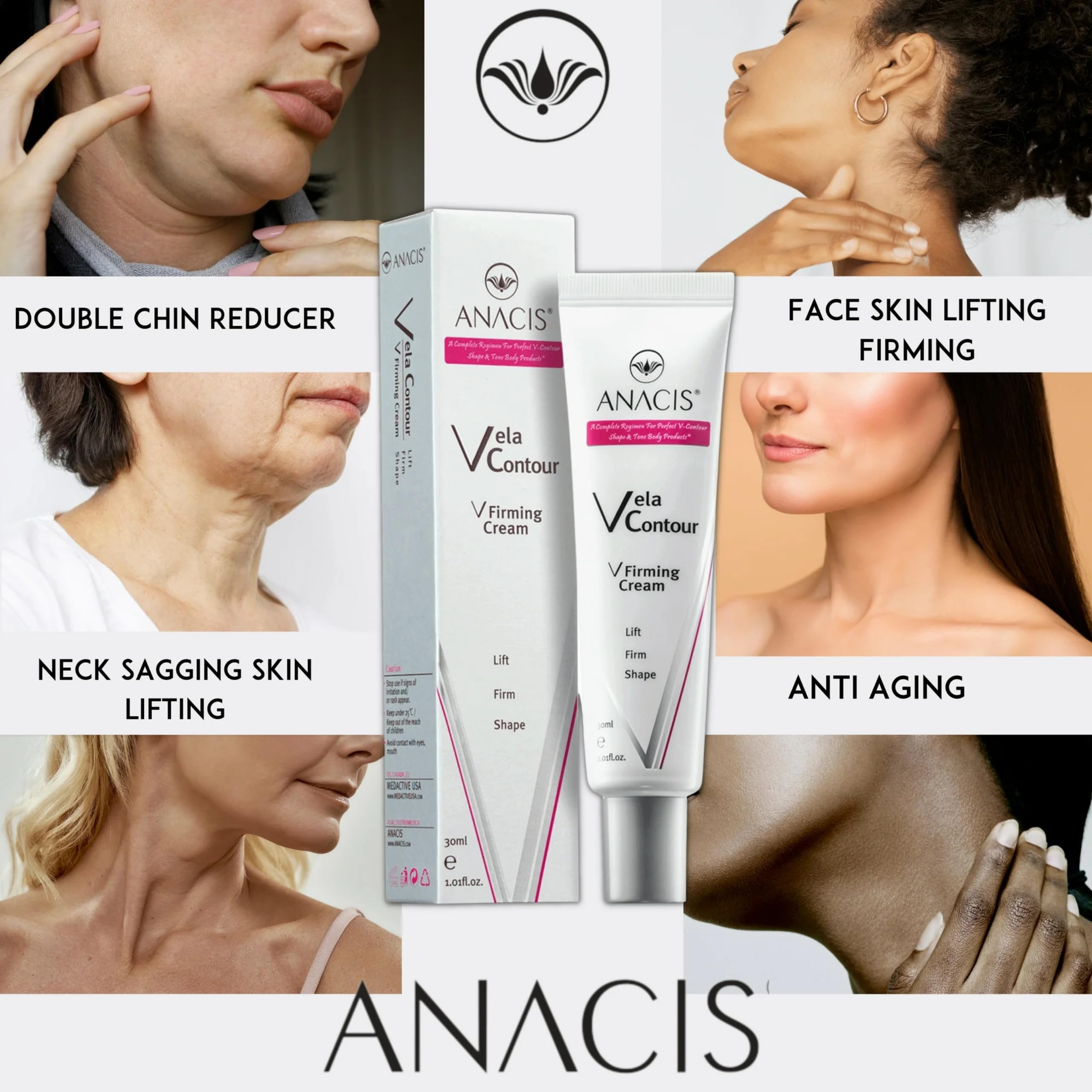 Anacis Advanced Neck Cream application on forearm demonstrates quick absorption and deep hydration
