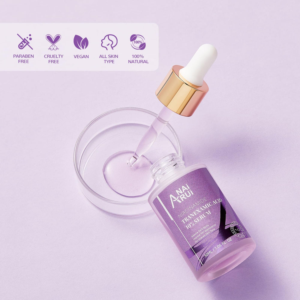 ANAI RUI Arbutin aids in evening out tone with regular use.