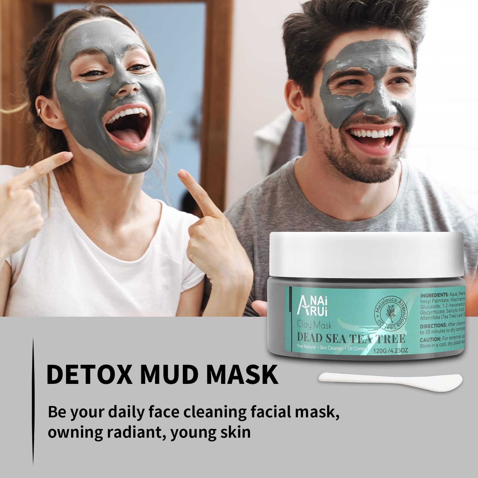 ANAI RUI Dead Sea mud mask ready to wash off and refresh.