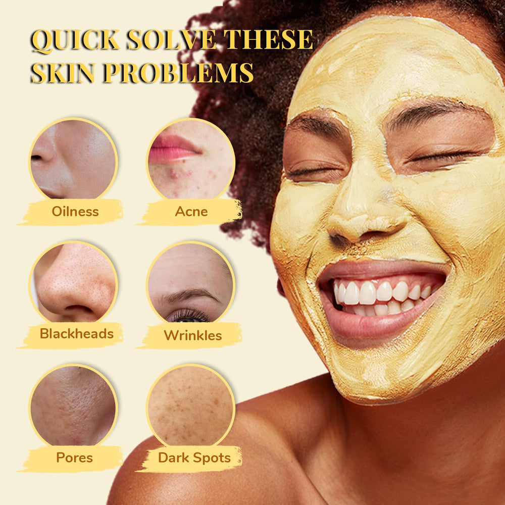 Close-up of applying ANAI RUI turmeric mask on face