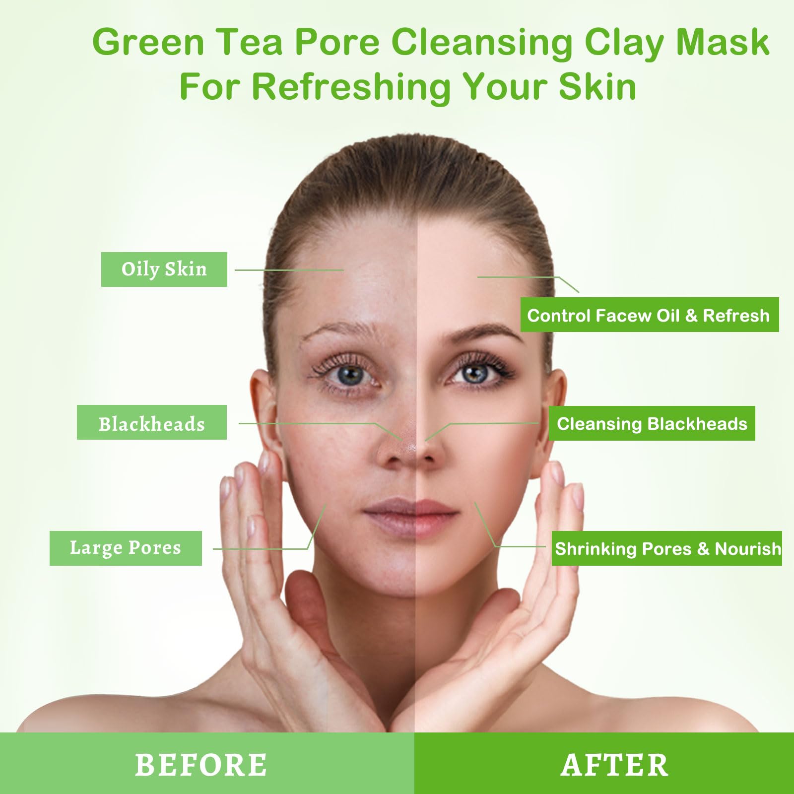 ANAI RUI Green Tea Mask collagen and hyaluronate support hydration.