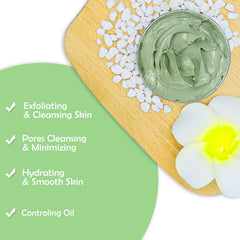 ANAI RUI Green Tea Mask kaolin clay texture for gentle cleansing.