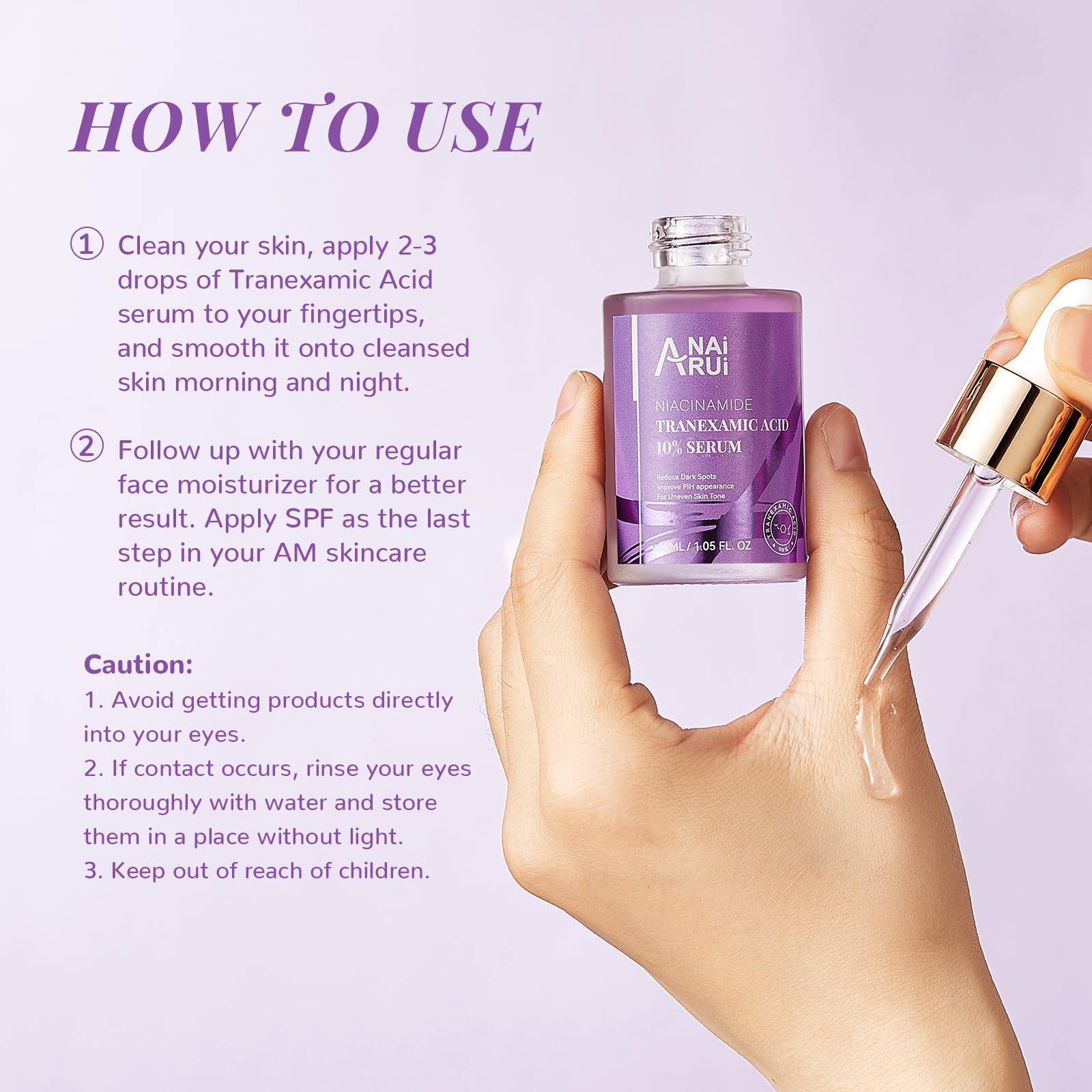 ANAI RUI Lightweight serum texture for all skin types.