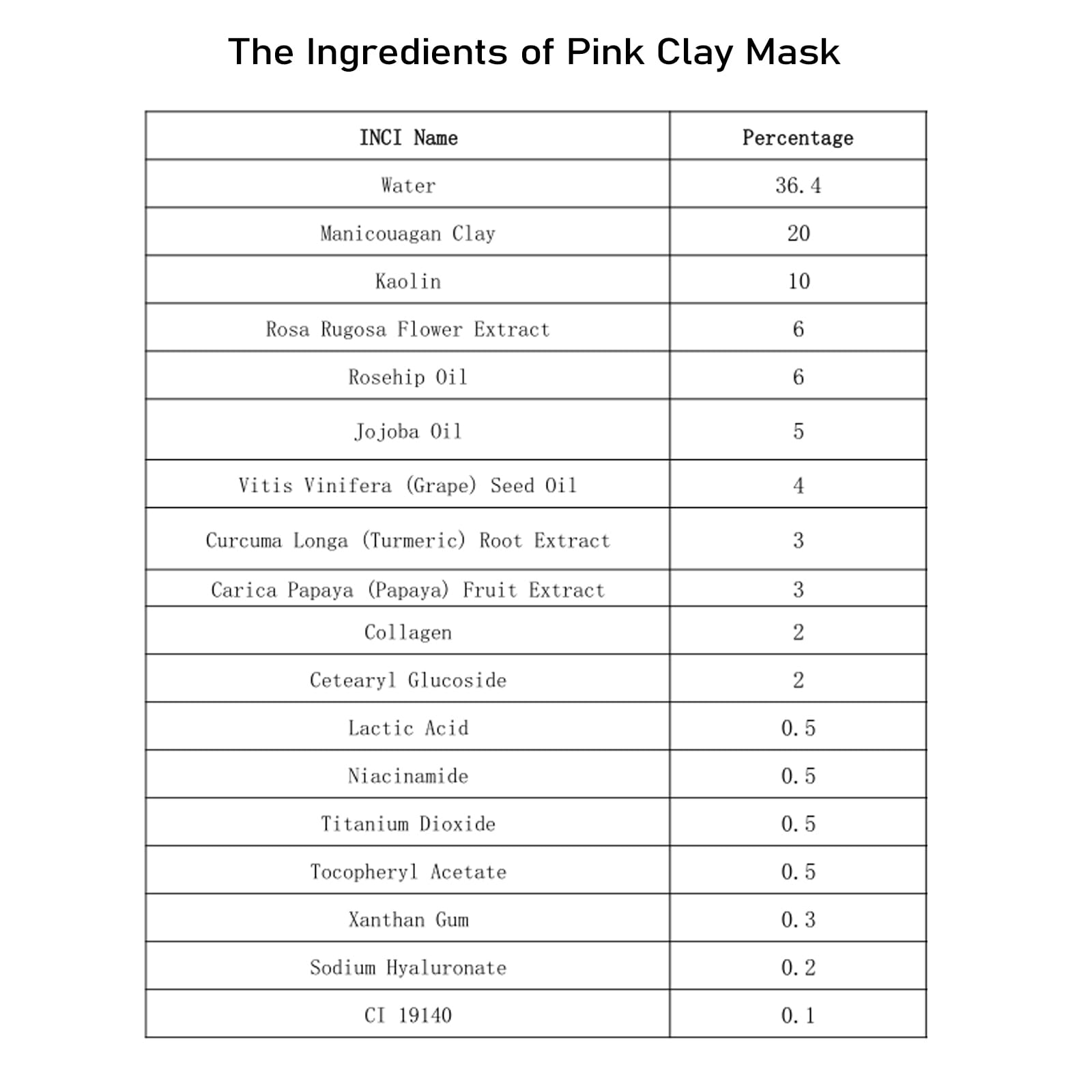 ANAI RUI Rose Mask vegan formula, cruelty-free and skin-friendly.