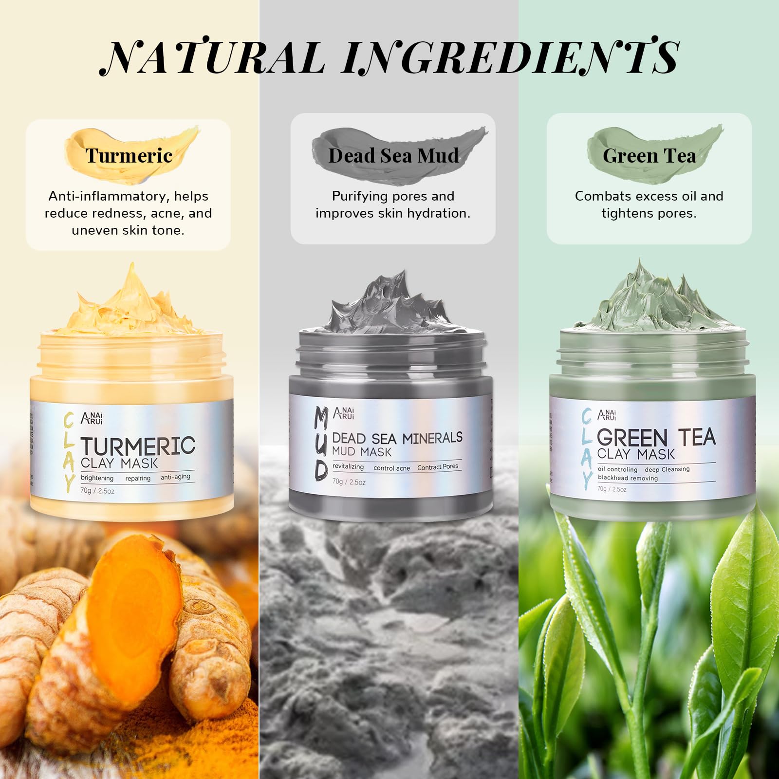 ANAI RUI turmeric clay mask jar glowing with radiant color