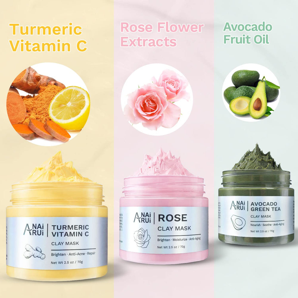 ANAI RUI turmeric vitamin C clay mask jar highlighting brightening potential