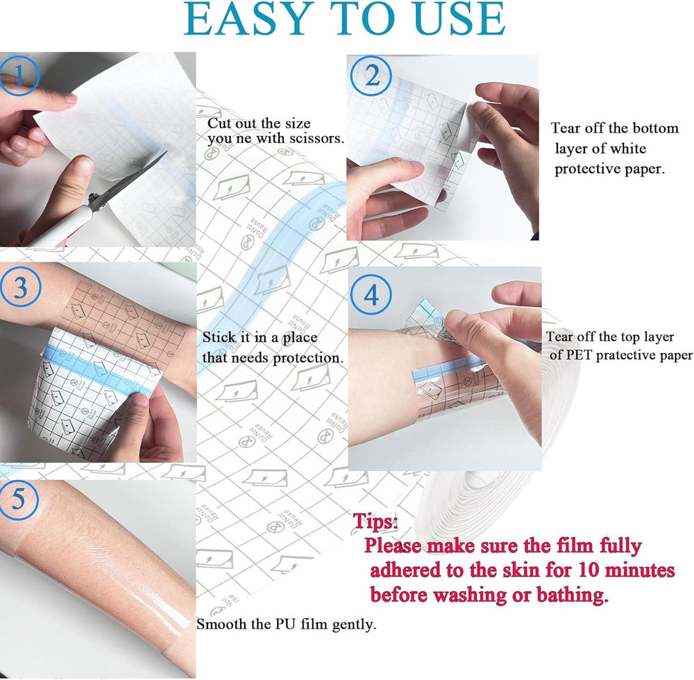ANAMPION bandage adheres well in shower, maintaining protection during water exposure