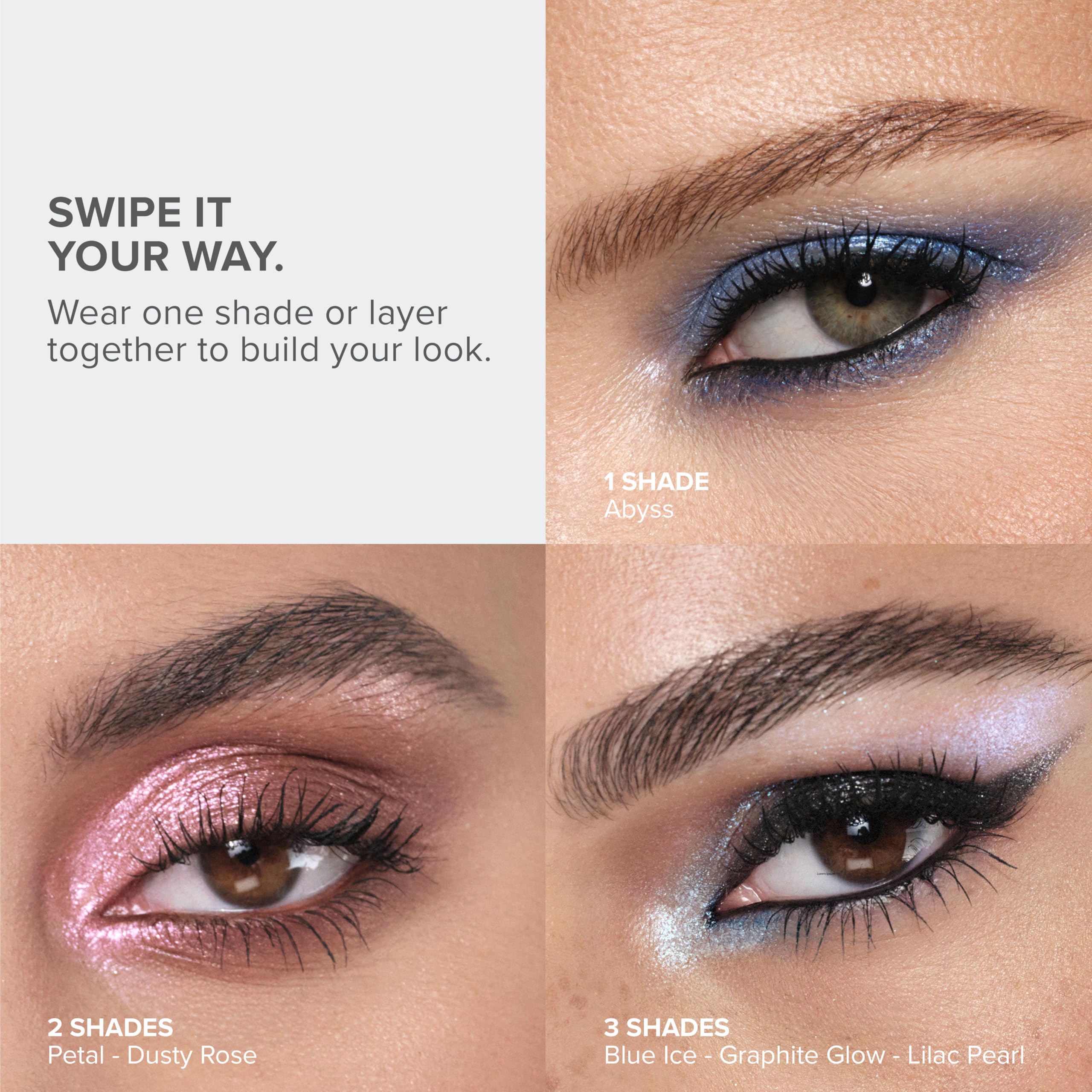 Anastasia Beverly Hills GLIDR Shadow Stick Abyss final look delivers bold, long-wear color.