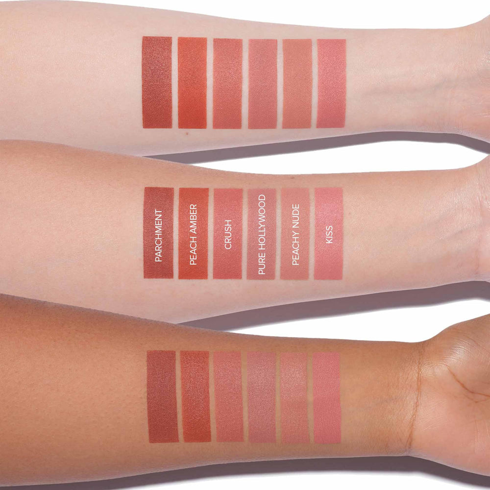 Anastasia Beverly Hills Lip Velvet nude swatches reveal soft-focus velvety finish