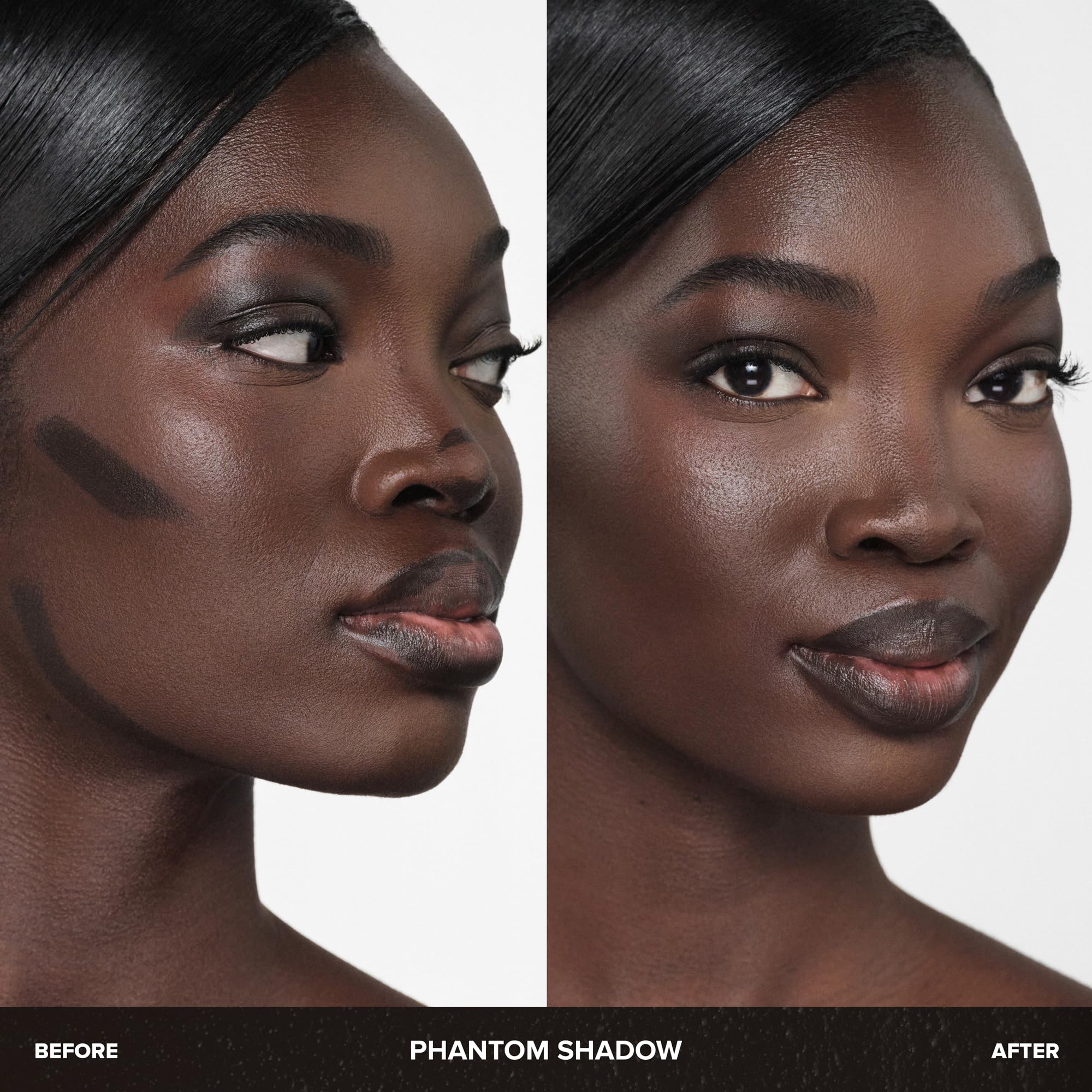 Anastasia Beverly Hills Phantom Shadow swatch shows dewy finish on skin.