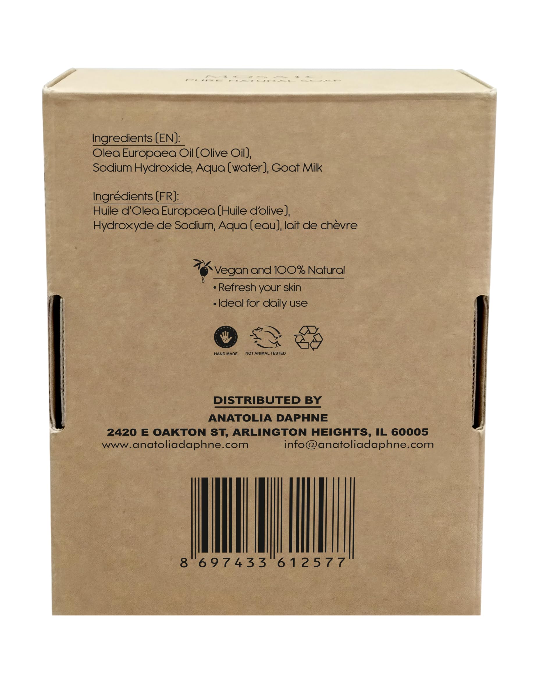 AnatoliaDaphne 12-pack display emphasizes fragrance-free, clean ingredients