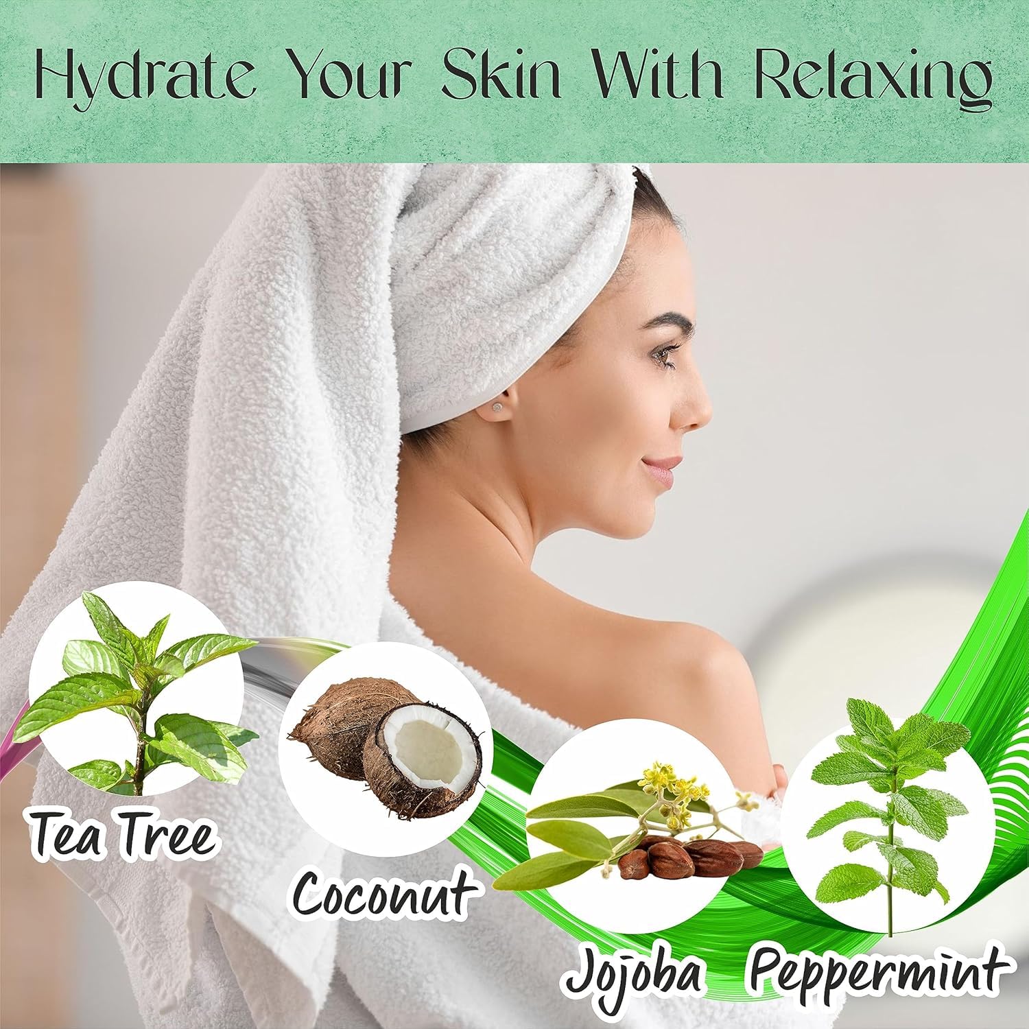 AnatoliaDaphne natural oils blend with coconut, peppermint, and jojoba for nourished skin.
