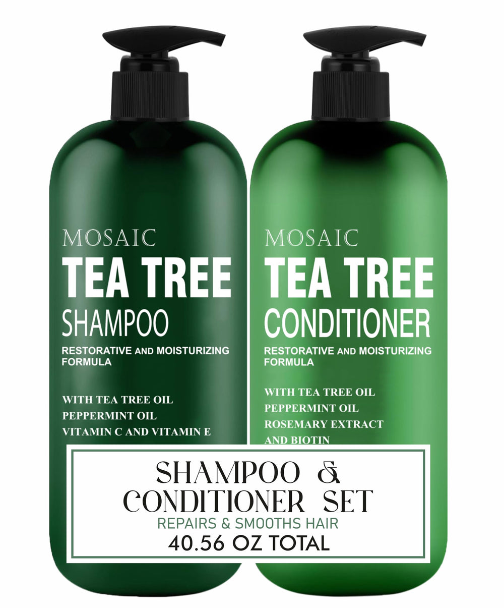 AnatoliaDaphne Tea Tree Shampoo bottle showing natural ingredients for a refreshed scalp.