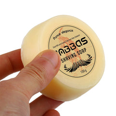 Anbbas goat milk shaving soap packaging box emphasizes premium set