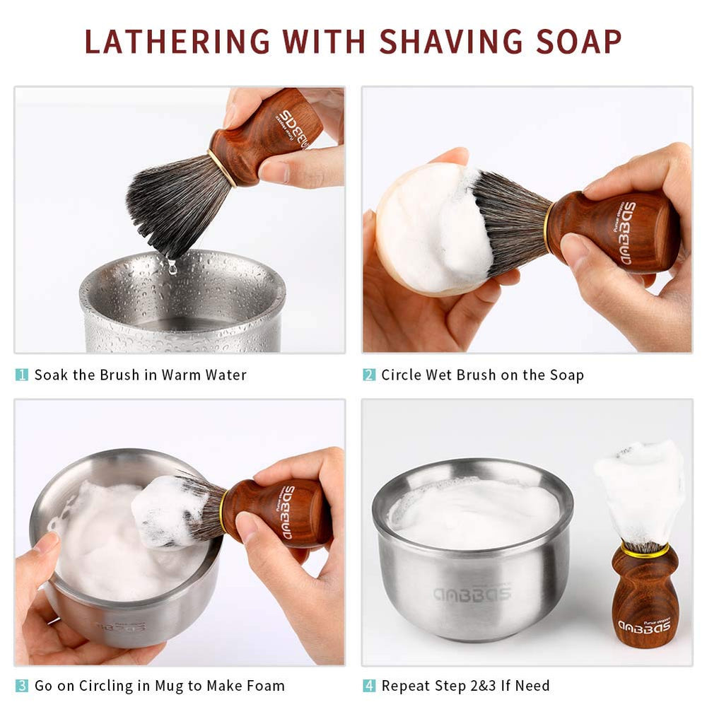 Anbbas goat milk shaving soap ready-to-lather for barber-style prep