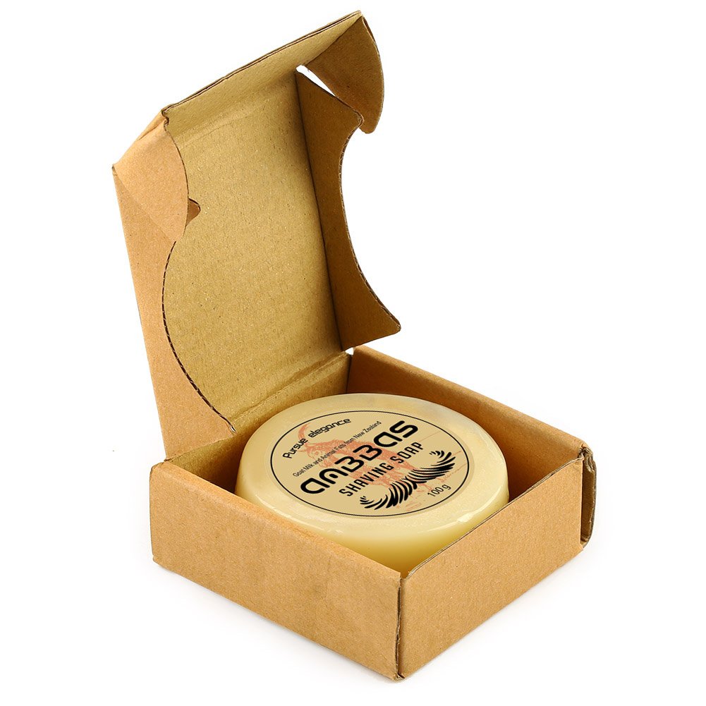 Anbbas traditional wet shave vibe with goat milk soap in action