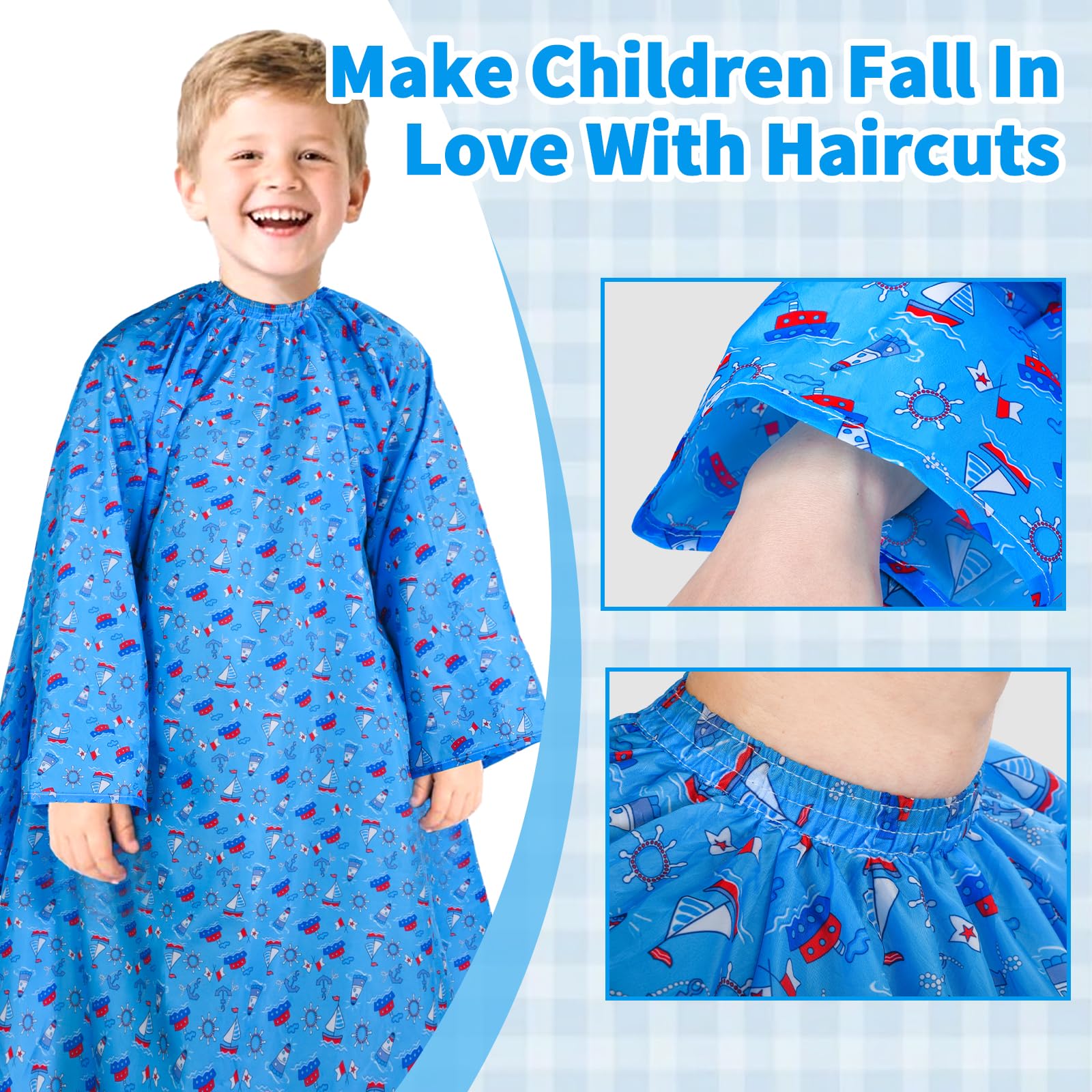 Ancable lightweight kids barber cape for comfortable sessions