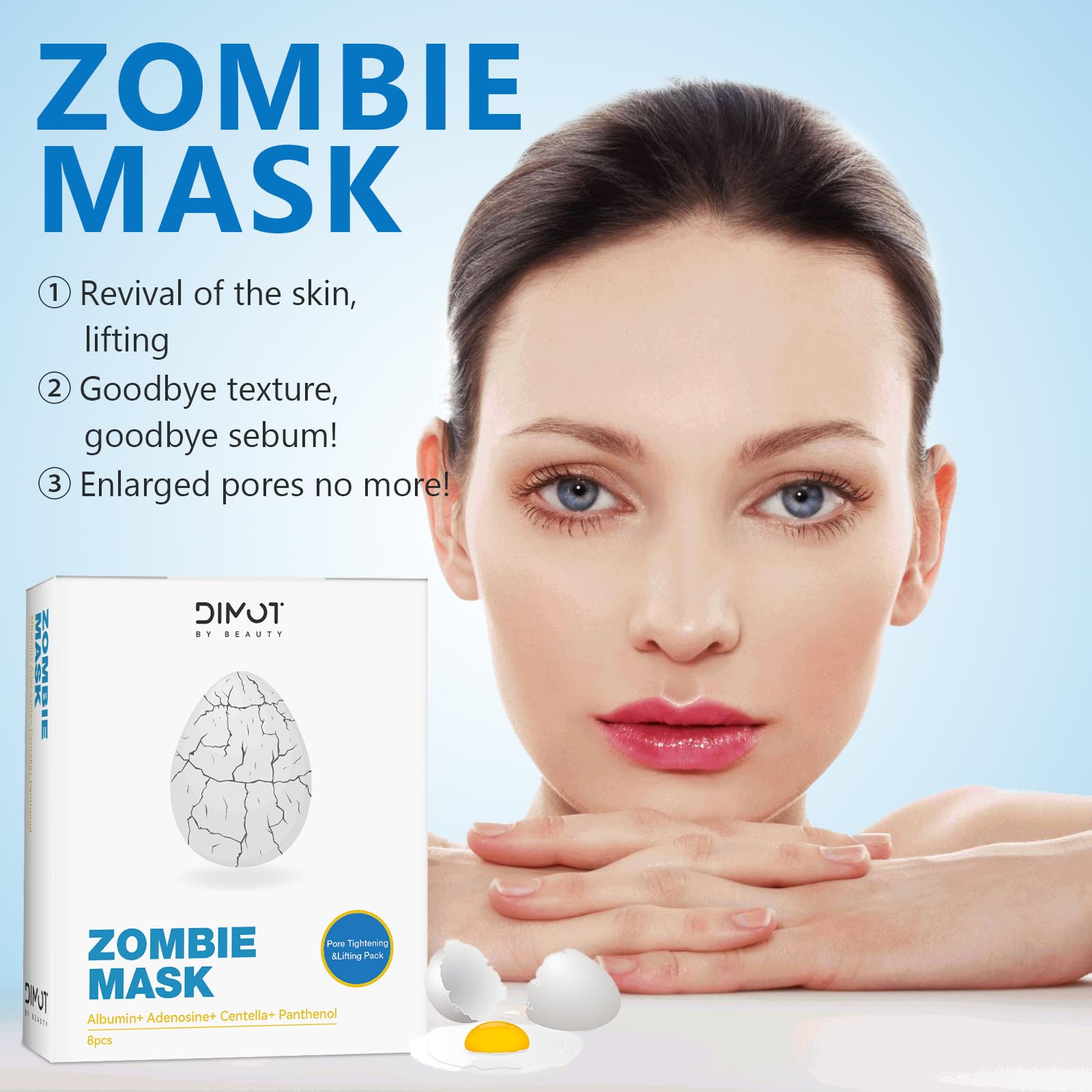 ANCAI Zombie Mask brush aids smooth, even application