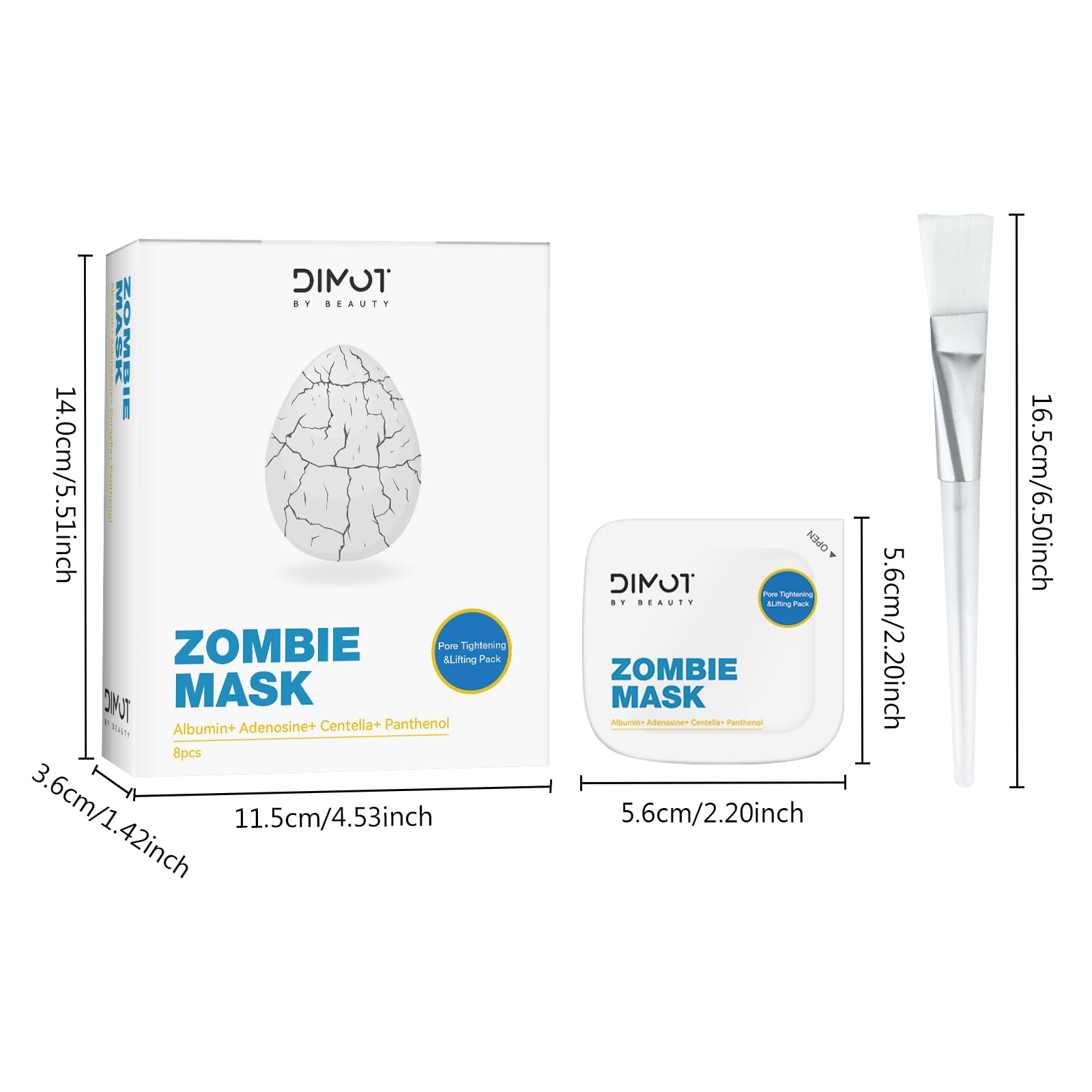 ANCAI Zombie Mask natural extracts emphasize soothing botanicals