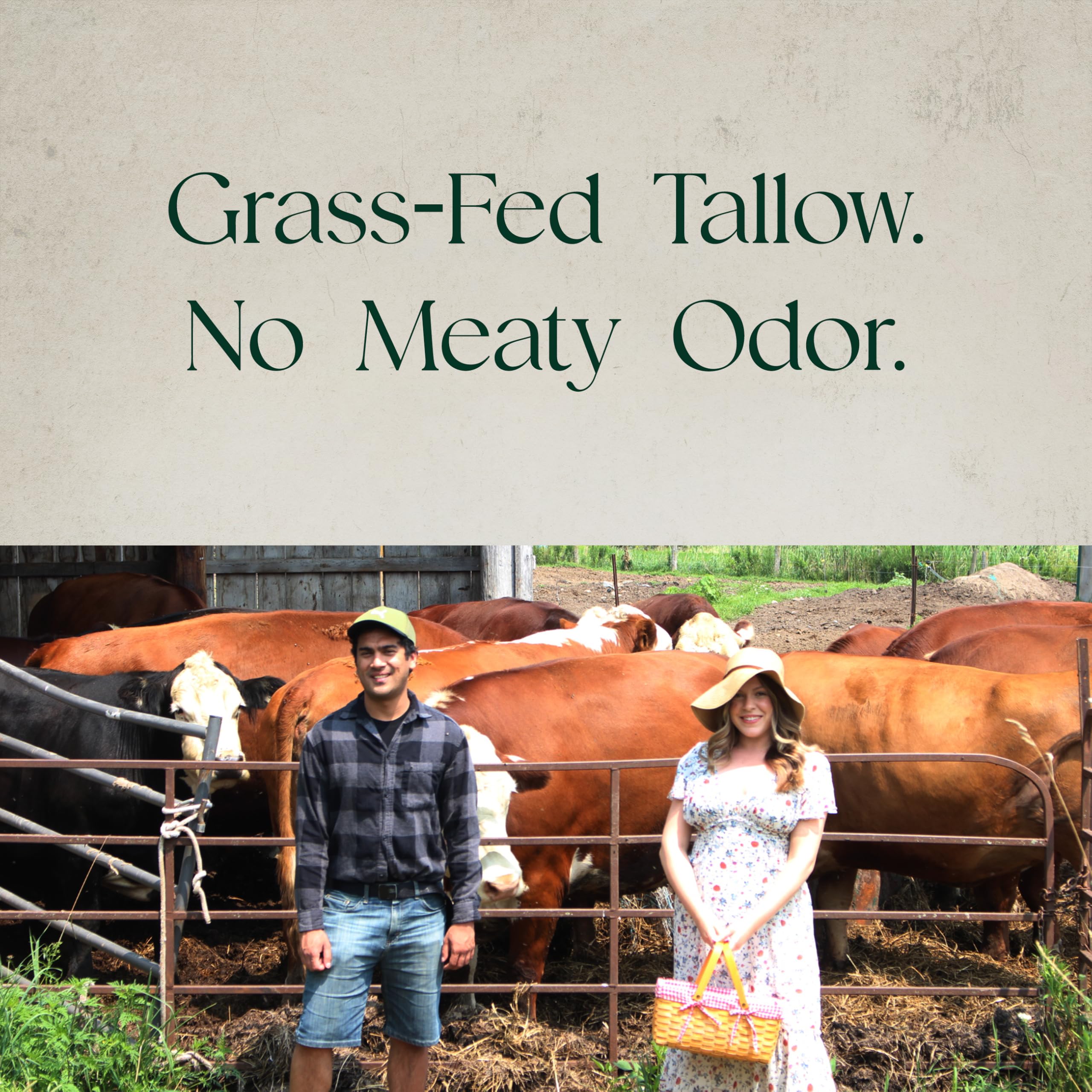 Ancestral Haven lightweight non-greasy formula delivers quick-absorbing tallow benefits.