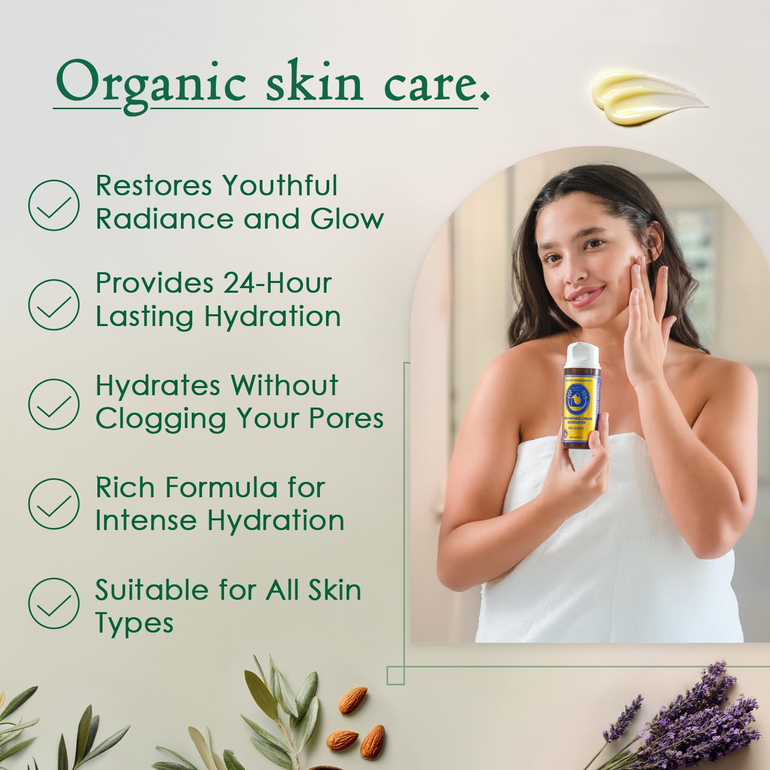 Ancient Greek Remedy almond oil boosts skin tone and texture.