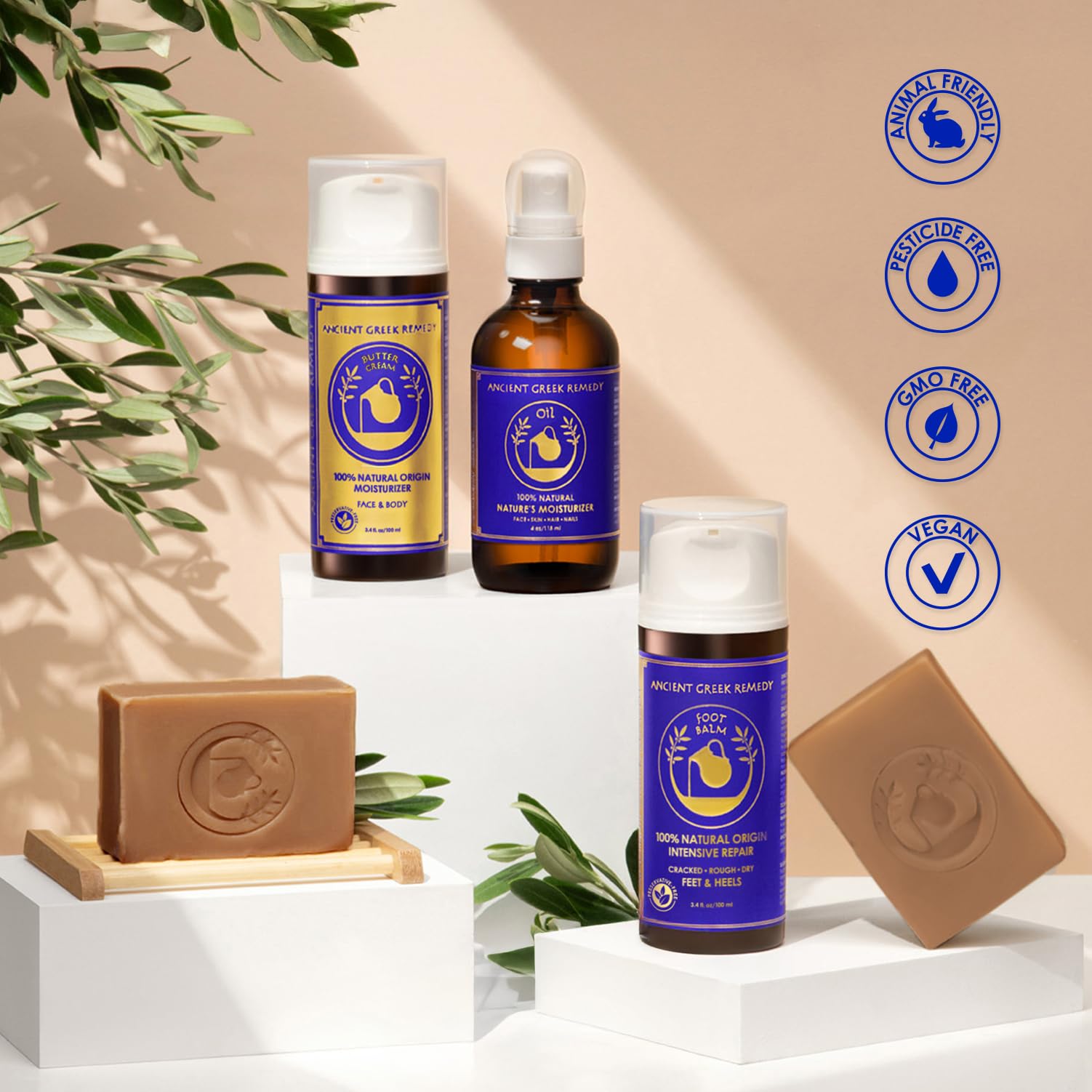 Ancient Greek Remedy eco soap holder keeps bars dry and long-lasting.