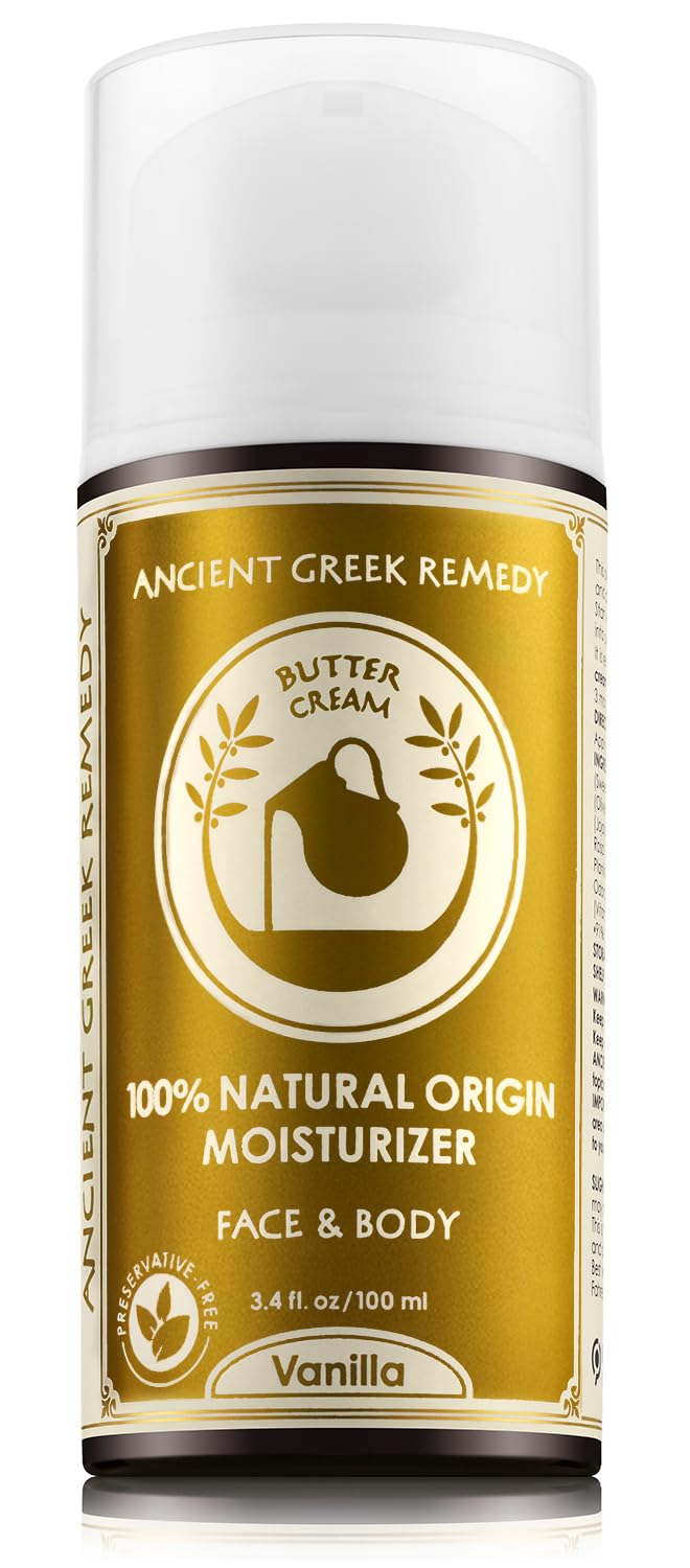 Ancient Greek Remedy product on skin after use highlighting non-comedogenic safe formula.