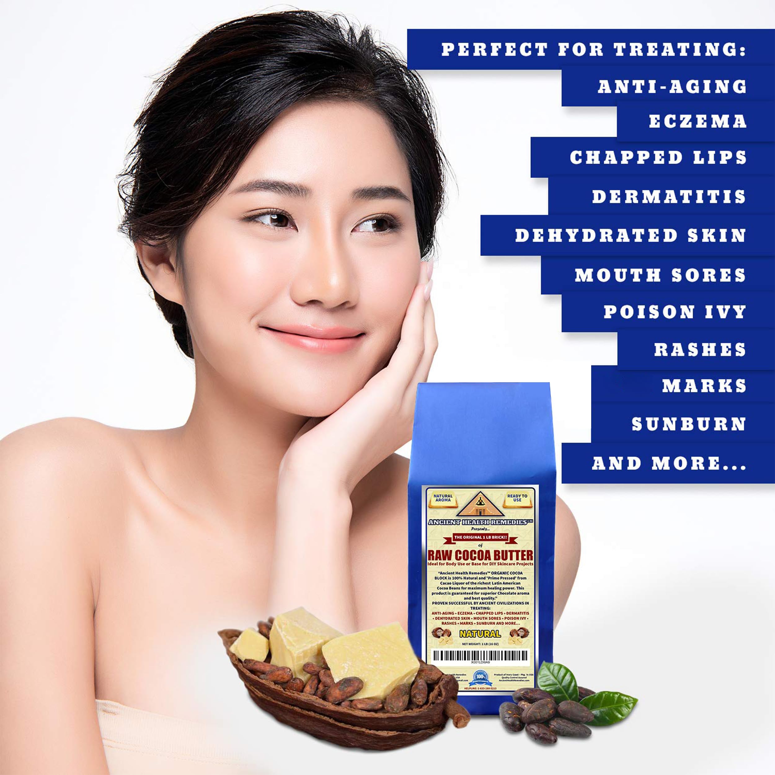 Ancient Health Remedies cocoa butter lip balm base ready for nourishing lips.