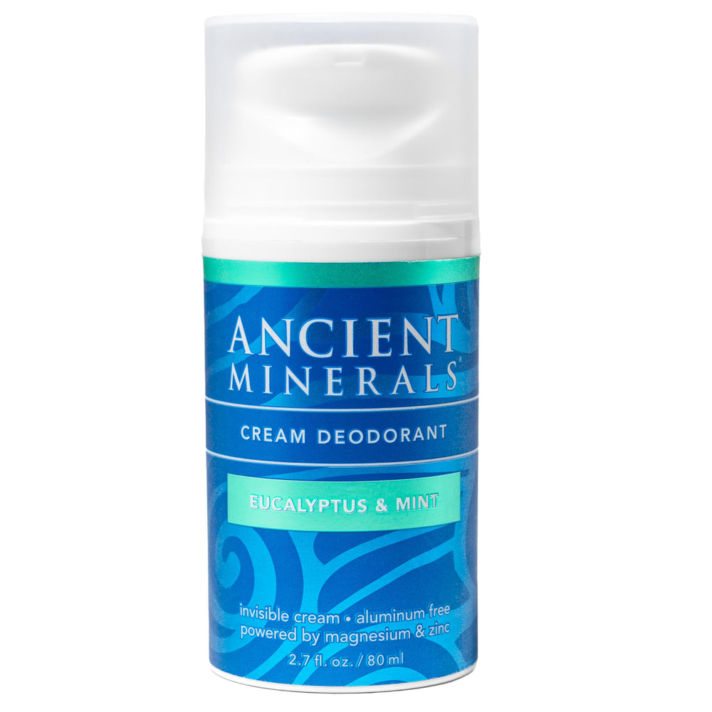 Ancient Minerals deodorant cream jar for easy application