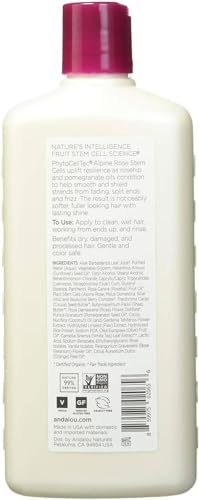 Andalou Naturals 1000 Roses Conditioner pump-dispense demonstrates easy application and smooth hair care