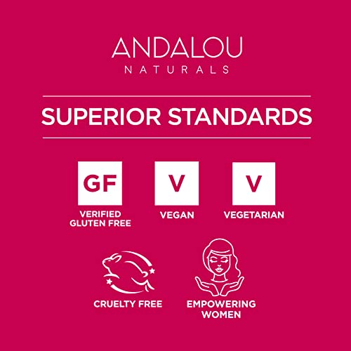 Andalou Naturals 1000 Roses Serum close-up shows dewy finish.