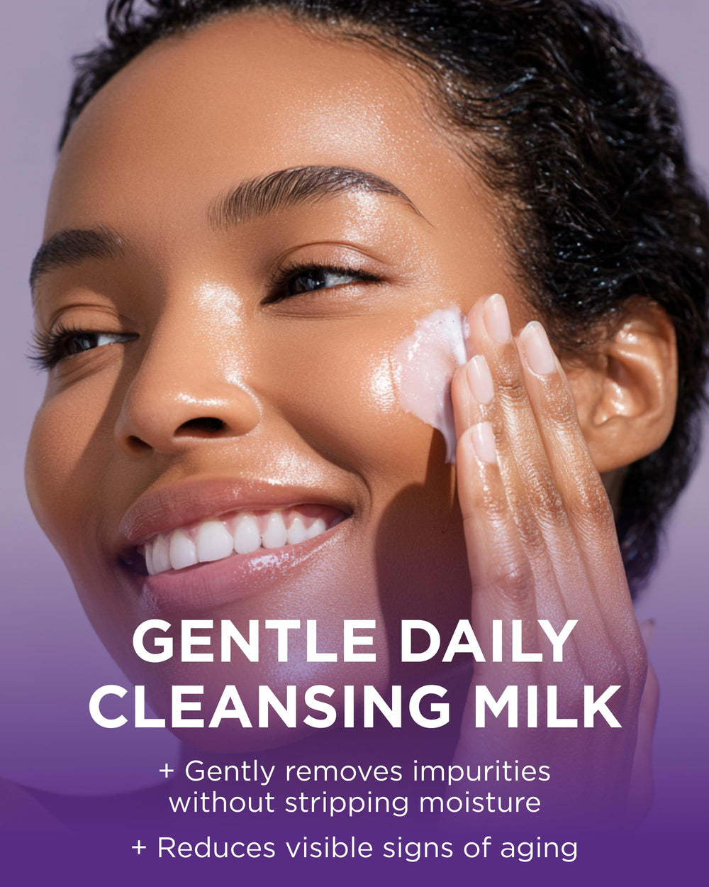 Andalou Naturals cleansing milk pump dispenser for easy daily cleansing.