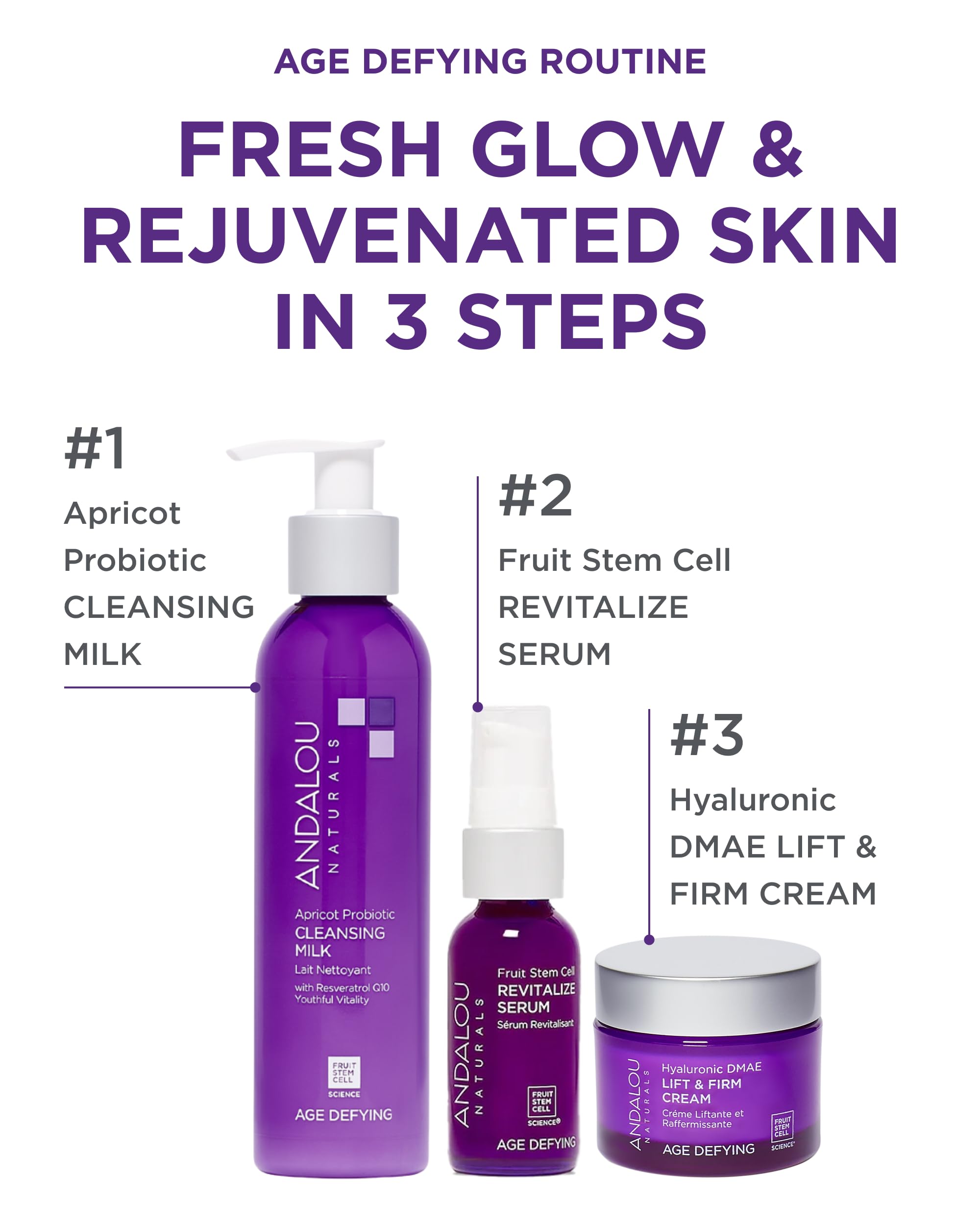 Andalou Naturals Apricot Probiotic Cleansing Milk texture closeup for creamy, hydrating cleanse.
