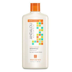 Andalou Naturals Argan Oil and Shea Moisture Rich Shampoo pack-3 bottle, nourishing cleanse for hair.