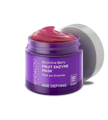 Andalou Naturals BioActive 8 Berry Mask application spread reveals creamy texture for gentle exfoliation