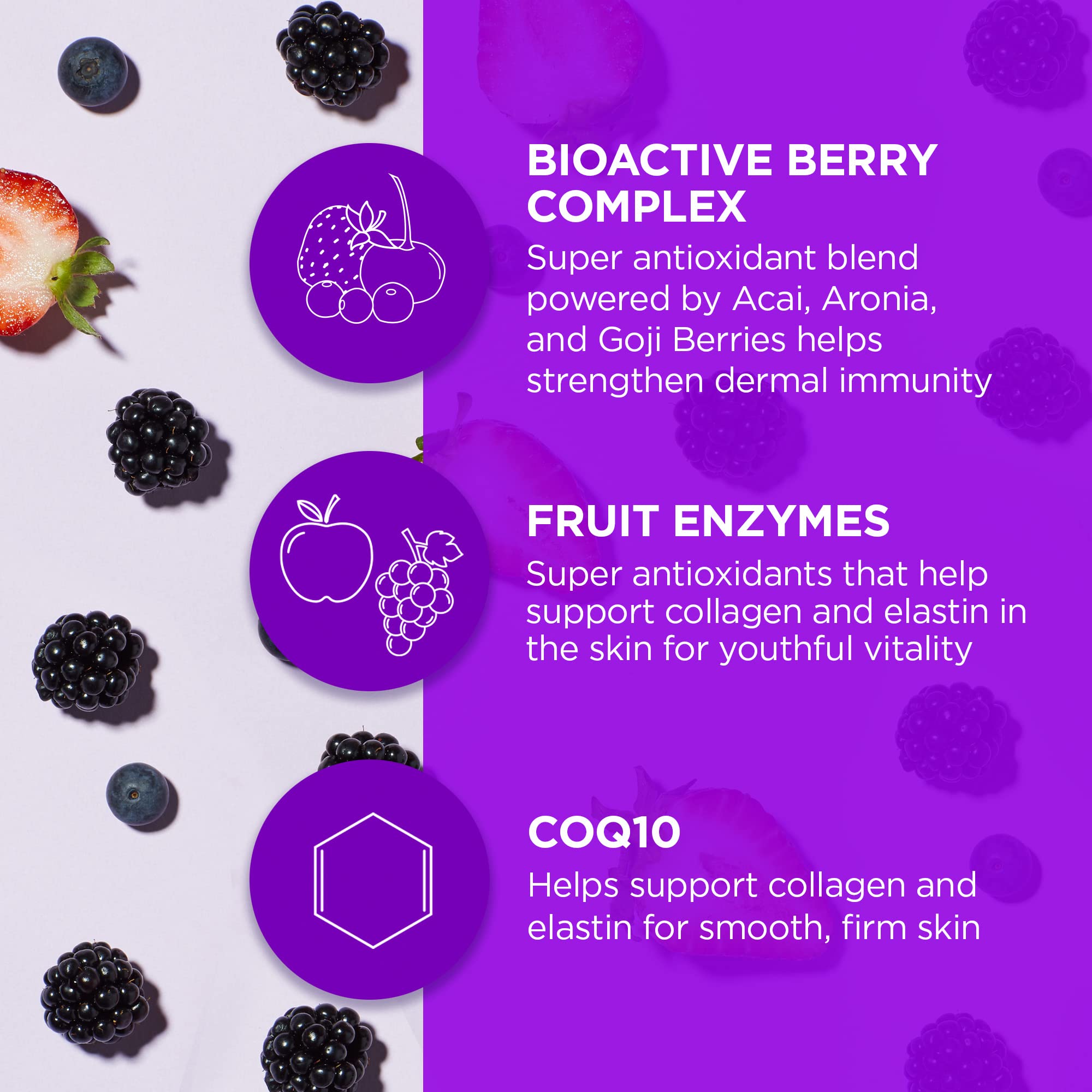 Andalou Naturals BioActive 8 Berry Mask packaging label emphasizing natural branding
