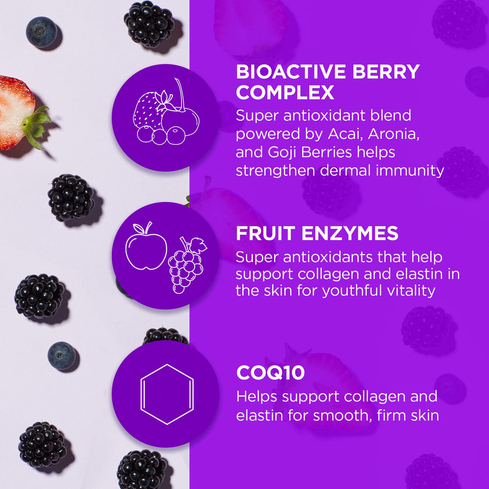 Andalou Naturals BioActive 8 Berry Mask packaging label emphasizing natural branding