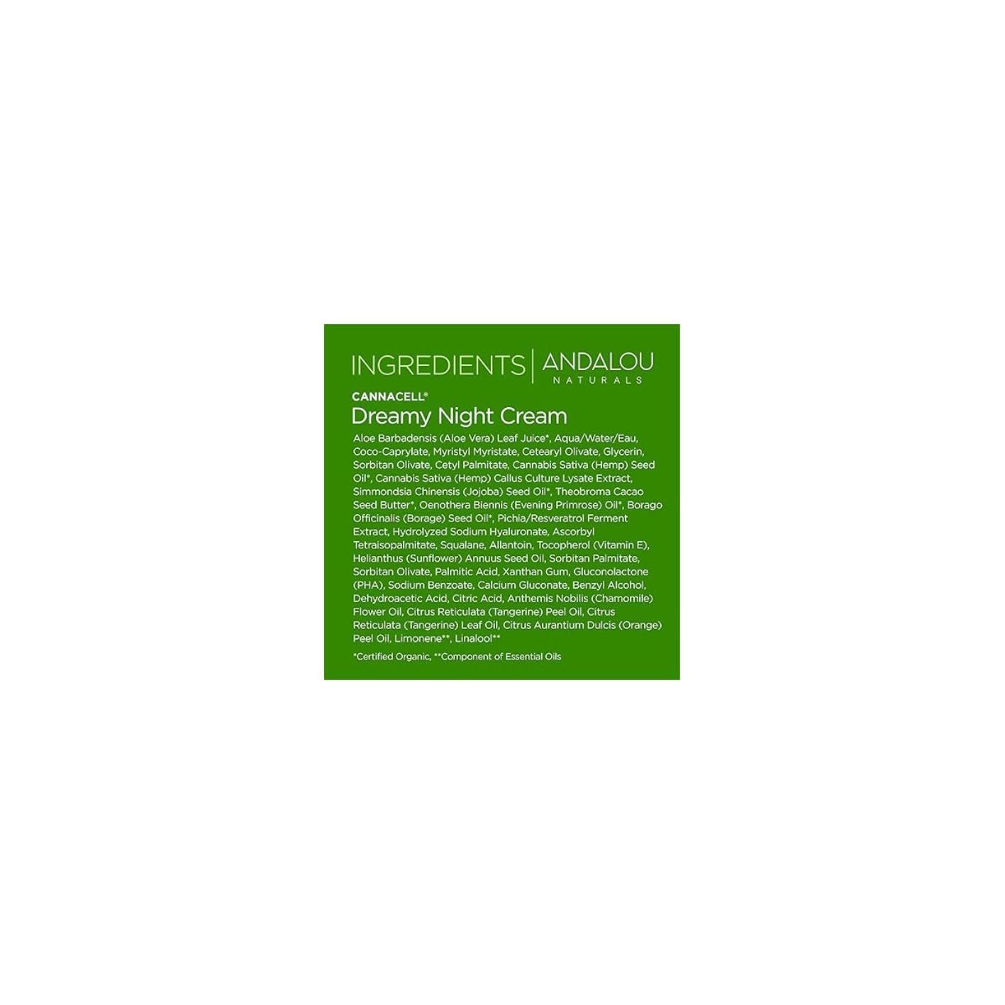Andalou Naturals packaging emphasizes 98% nature-derived ingredients and vegan philosophy.