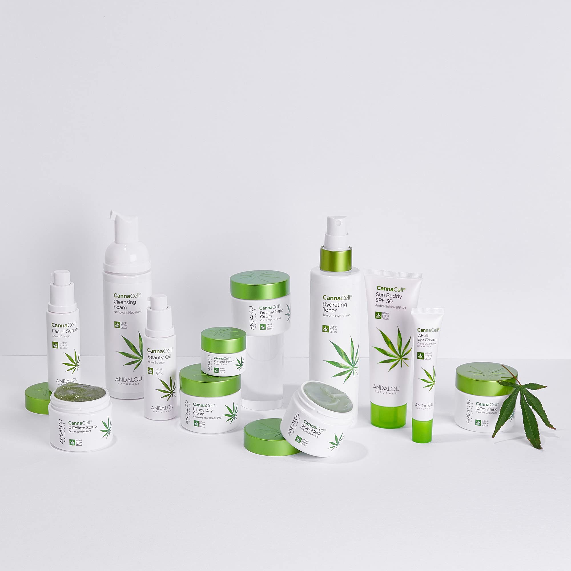 Andalou Naturals CannaCell serum-application guides daily use for refreshed skin.