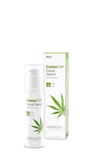 Andalou Naturals CannaCell Serum bottle showcases hydration for radiant skin.