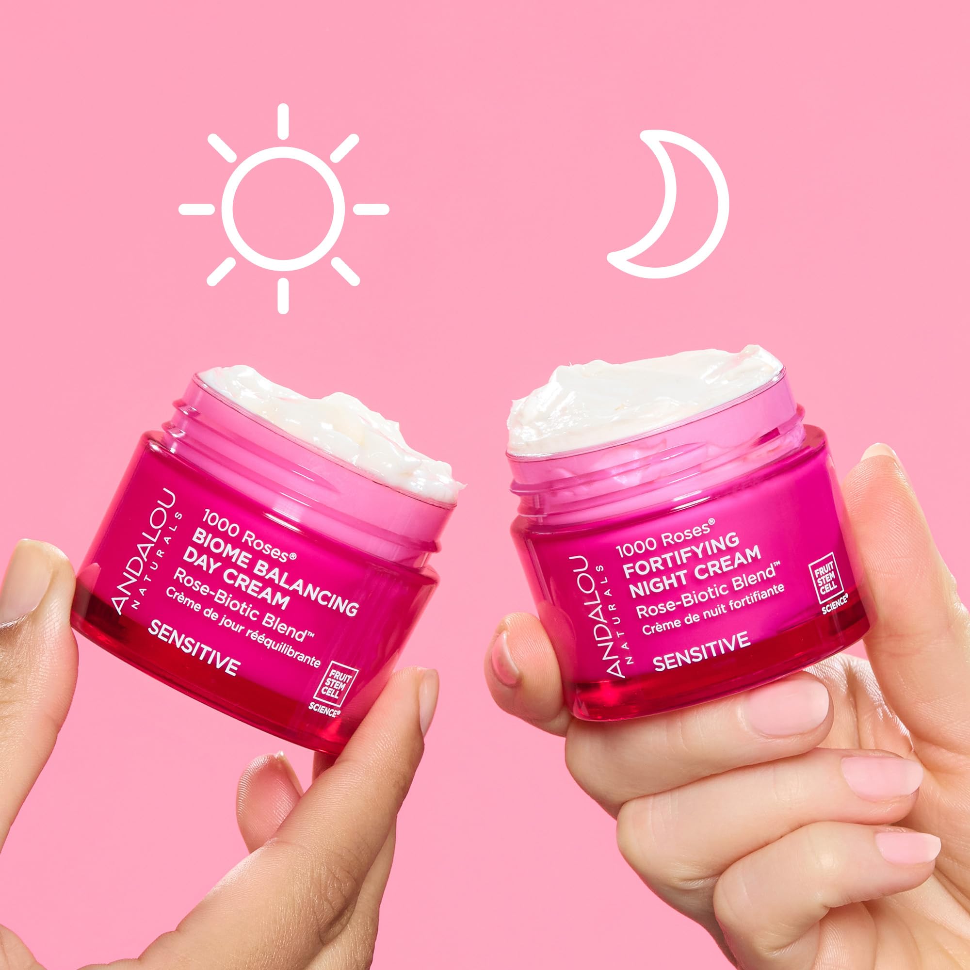 Andalou Naturals cruelty-free gluten-free label close-up for clean skincare.