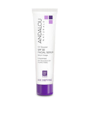Andalou Naturals DIY Booster SPF 30 serum bottle demonstrates flexible sun protection for daily skincare