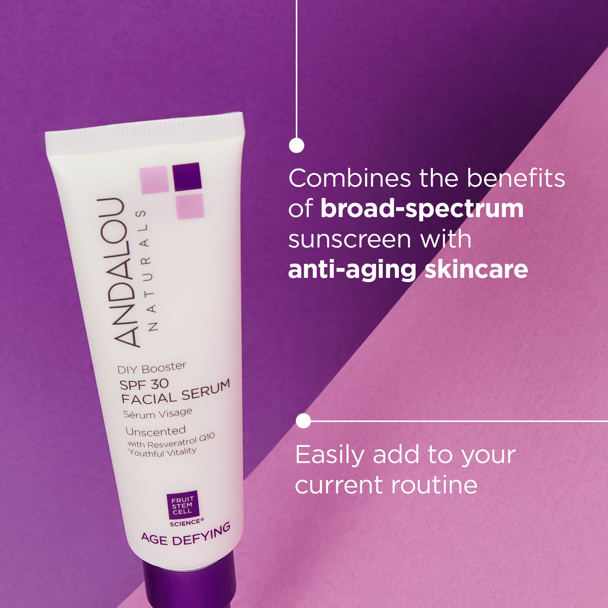 Texture swatch shows smooth, lightweight serum ready to mix with your moisturizer