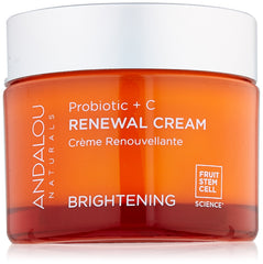 Andalou Naturals Probiotic C Renewal face cream bottle for balanced hydration.